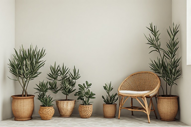 Rincón de plantas en el café